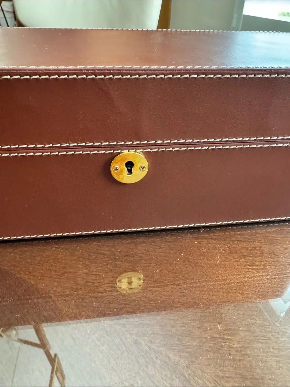 Mark and Graham CLASSIC LEATHER TOP STITCH WATCH BOX